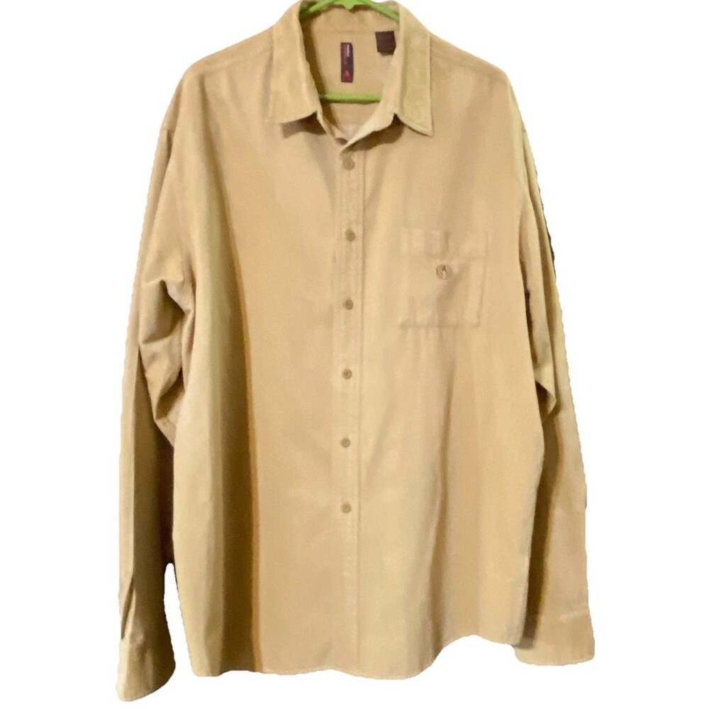 Perry Ellis America Mens Size XXL Corduroy Button Up Long Sleeves